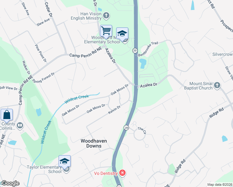 map of restaurants, bars, coffee shops, grocery stores, and more near 1089 Oak Moss Drive in Lawrenceville