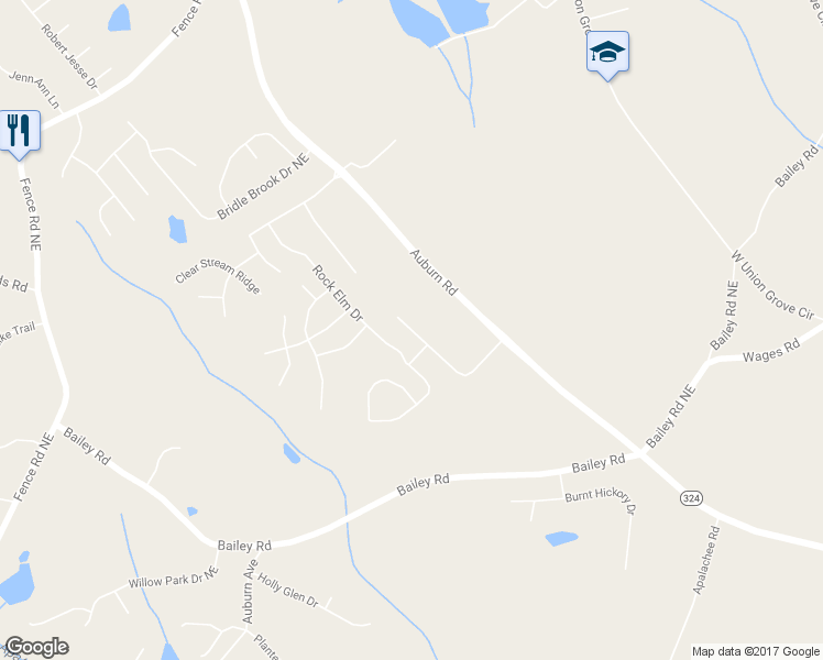 map of restaurants, bars, coffee shops, grocery stores, and more near 987 Tama Hill Court in Auburn