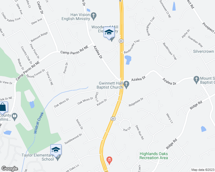 map of restaurants, bars, coffee shops, grocery stores, and more near 1109 Oak Moss Drive in Lawrenceville