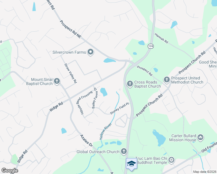 map of restaurants, bars, coffee shops, grocery stores, and more near 1375 Ridge Road in Lawrenceville