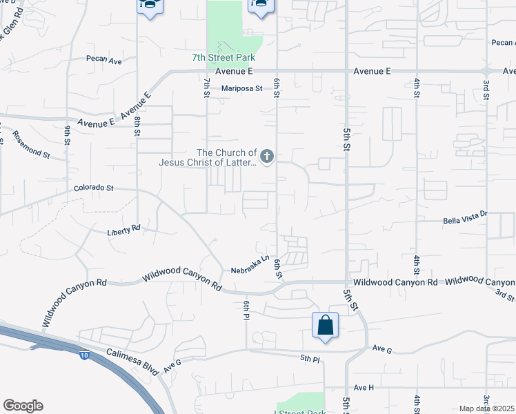 map of restaurants, bars, coffee shops, grocery stores, and more near 33575 #2 Yucaipa Boulevard in Yucaipa