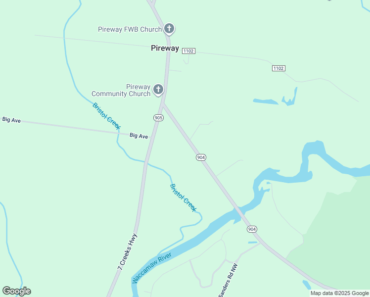 map of restaurants, bars, coffee shops, grocery stores, and more near 16806 Swamp Fox Highway East in Tabor City