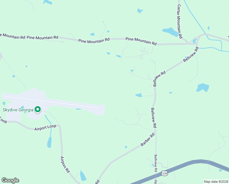 map of restaurants, bars, coffee shops, grocery stores, and more near Airport Loop in Cedartown