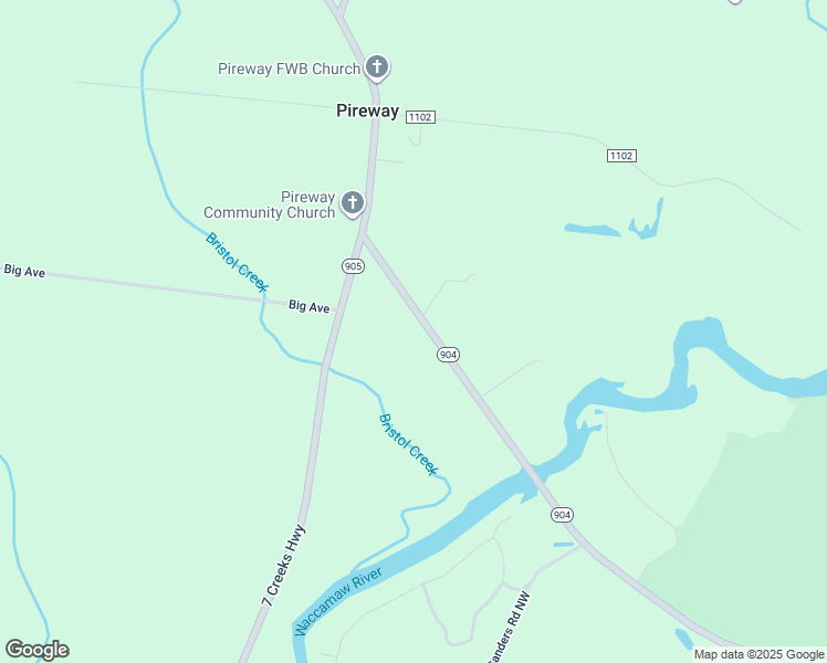 map of restaurants, bars, coffee shops, grocery stores, and more near 16806 Swamp Fox Highway East in Tabor City