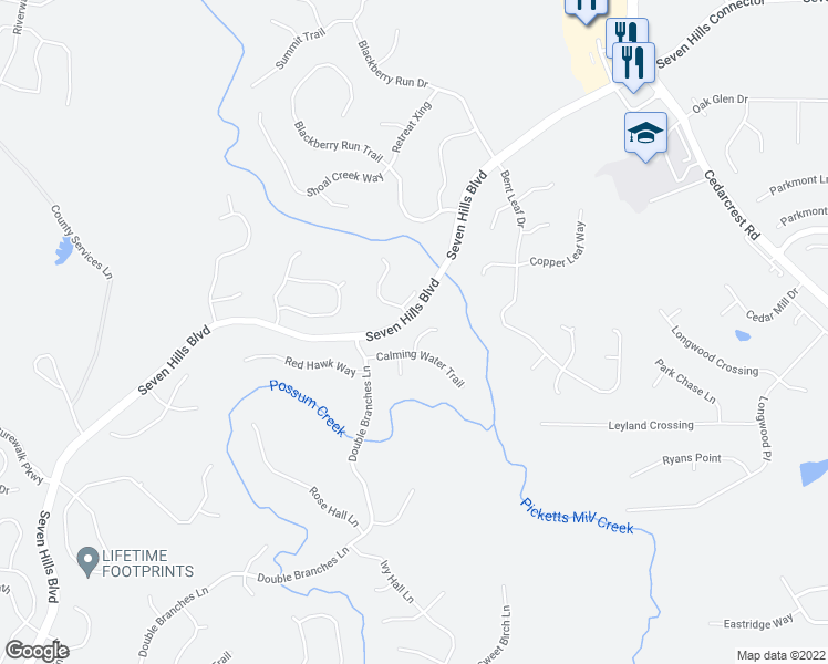map of restaurants, bars, coffee shops, grocery stores, and more near 37 Teaberry Trail in Dallas