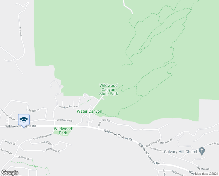 map of restaurants, bars, coffee shops, grocery stores, and more near 12241 Canyon Drive in Yucaipa