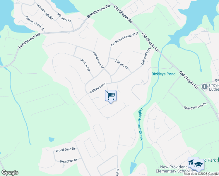 map of restaurants, bars, coffee shops, grocery stores, and more near 705 Gasque Court in Lexington