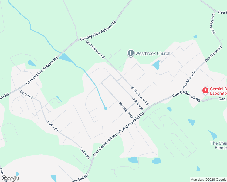 map of restaurants, bars, coffee shops, grocery stores, and more near 217 Heritage Way in Auburn
