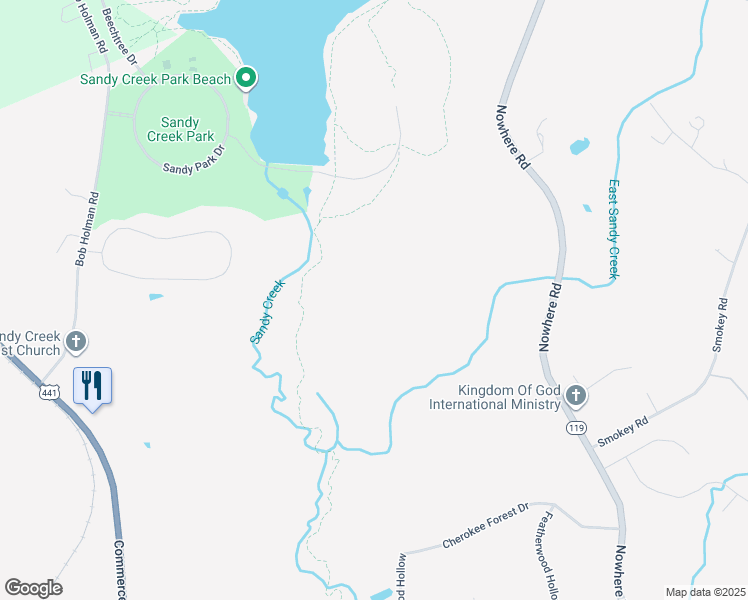 map of restaurants, bars, coffee shops, grocery stores, and more near 755 Nowhere Road in Athens