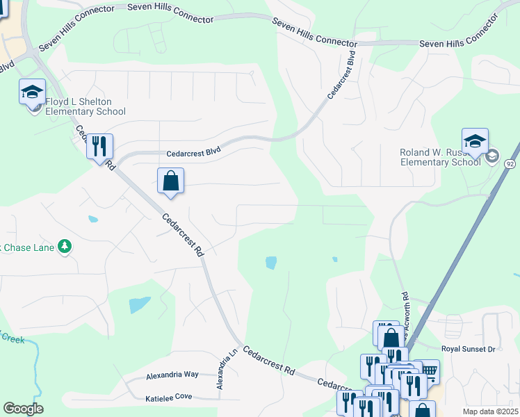 map of restaurants, bars, coffee shops, grocery stores, and more near 332 Belmont Lane in Dallas