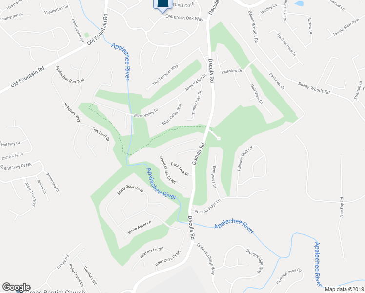 map of restaurants, bars, coffee shops, grocery stores, and more near 2350 Wood Creek Court Northeast in Dacula