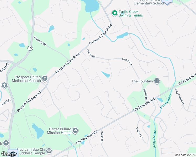 map of restaurants, bars, coffee shops, grocery stores, and more near 1251 Oak Haven Way in Lawrenceville