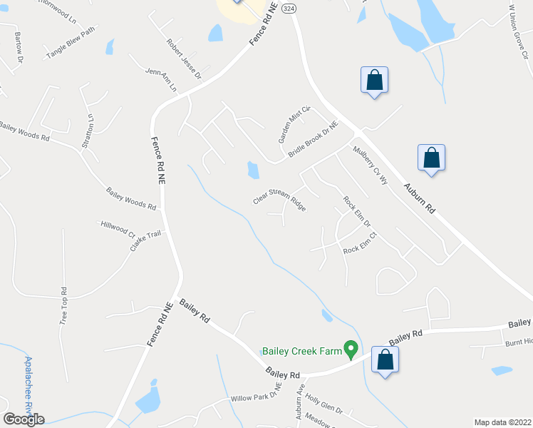 map of restaurants, bars, coffee shops, grocery stores, and more near Sparkleberry Court in Auburn