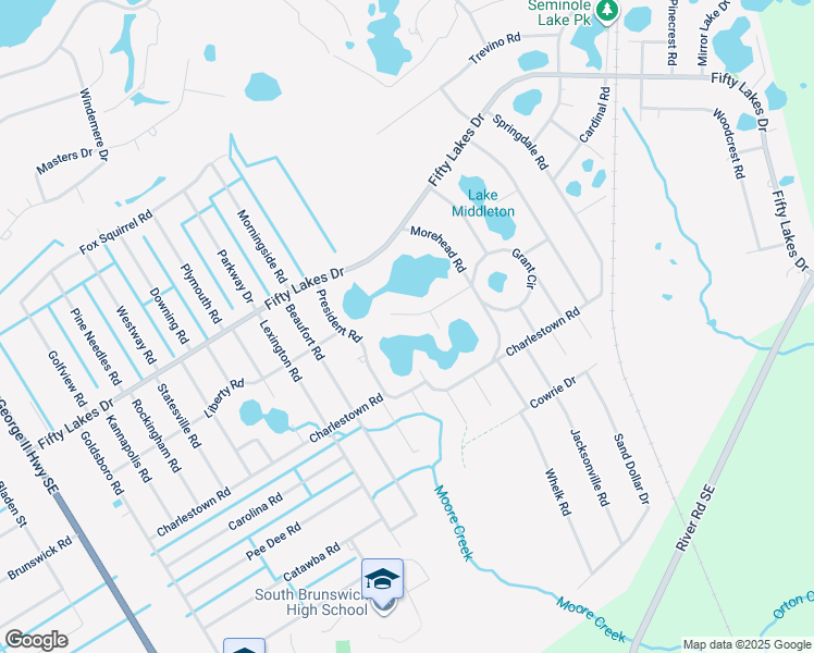 map of restaurants, bars, coffee shops, grocery stores, and more near 540 Kennedy Circle in Southport