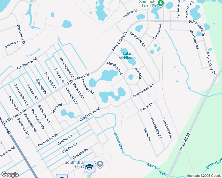 map of restaurants, bars, coffee shops, grocery stores, and more near 570 Kennedy Circle in Southport