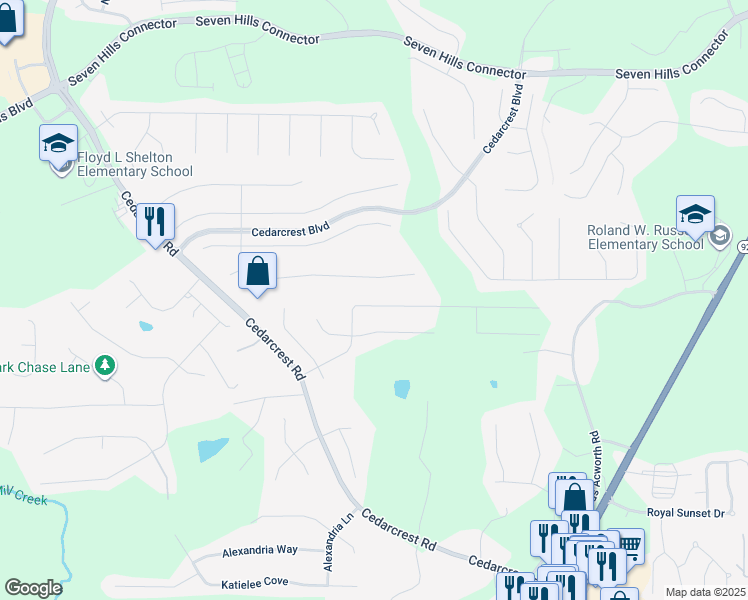 map of restaurants, bars, coffee shops, grocery stores, and more near 299 Belmont Lane in Dallas