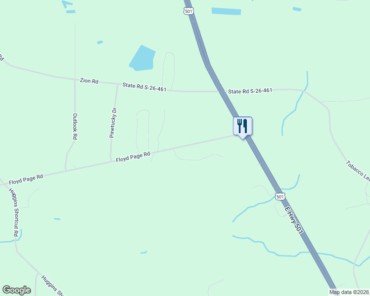 map of restaurants, bars, coffee shops, grocery stores, and more near 117 Clearwind Court in Galivants Ferry