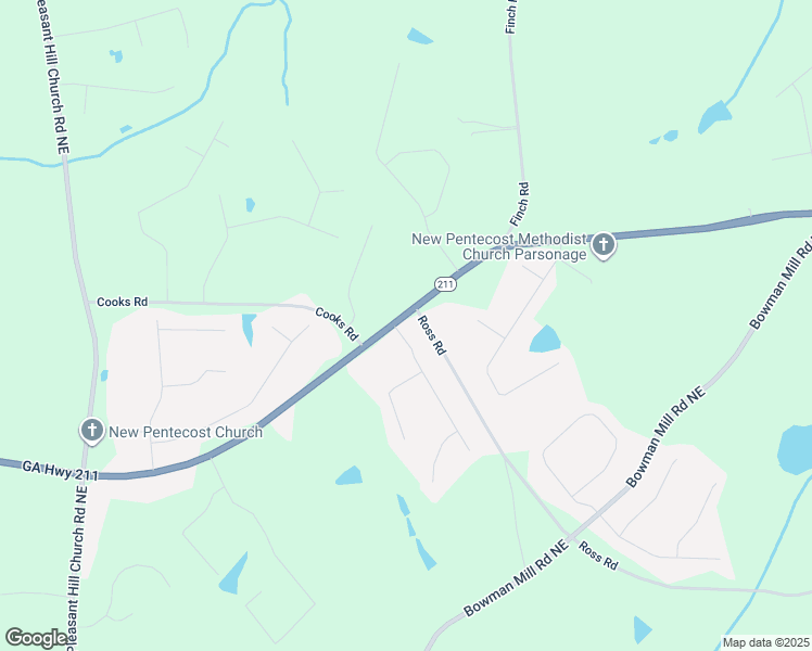 map of restaurants, bars, coffee shops, grocery stores, and more near 500 Cherokee Road in Winder
