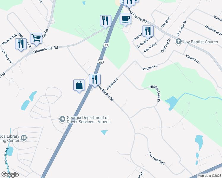 map of restaurants, bars, coffee shops, grocery stores, and more near 140 Virginia Lane in Hull