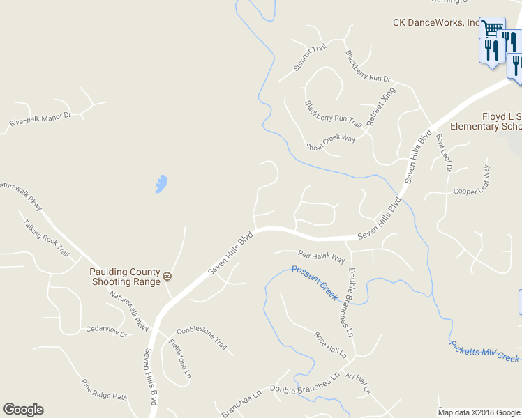 map of restaurants, bars, coffee shops, grocery stores, and more near 88 Treadstone Lane in Dallas