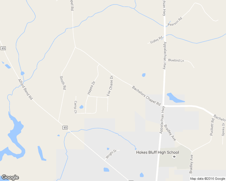 map of restaurants, bars, coffee shops, grocery stores, and more near 131 Fox Chase Drive in Gadsden