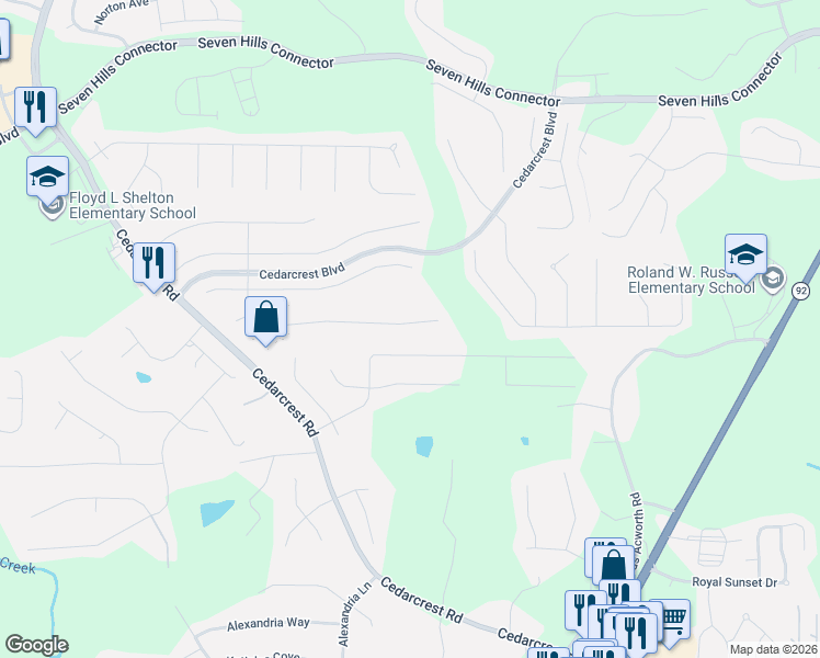 map of restaurants, bars, coffee shops, grocery stores, and more near 460 Branch Valley Drive in Dallas