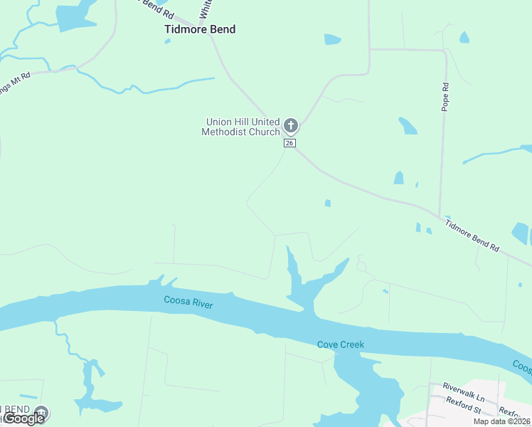 map of restaurants, bars, coffee shops, grocery stores, and more near 321 Aqua Vista Road in Gadsden