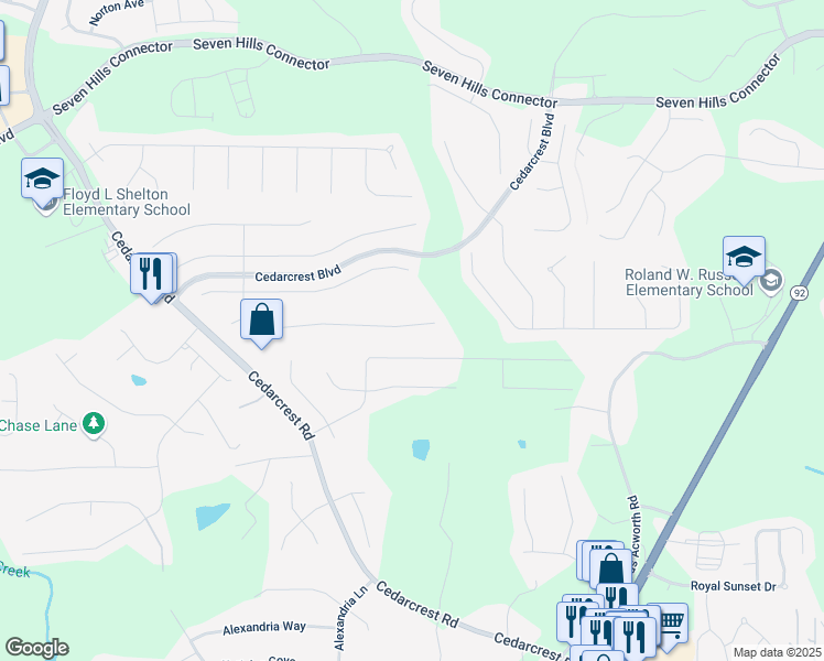map of restaurants, bars, coffee shops, grocery stores, and more near 472 Branch Valley Drive in Dallas