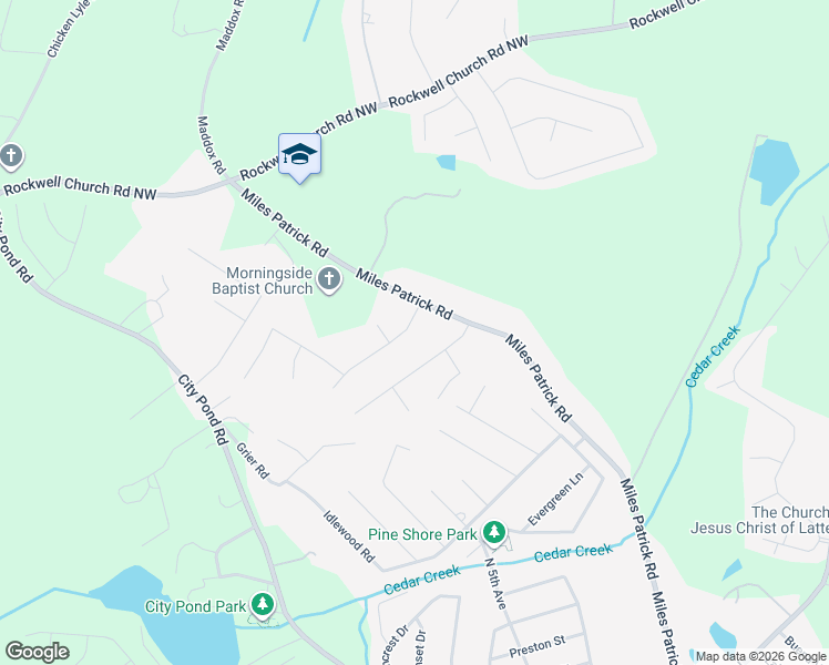 map of restaurants, bars, coffee shops, grocery stores, and more near 106 Ashwood Drive in Winder