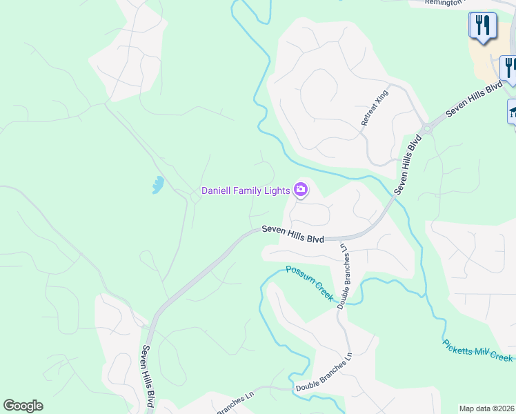 map of restaurants, bars, coffee shops, grocery stores, and more near 96 Treadstone Lane in Dallas