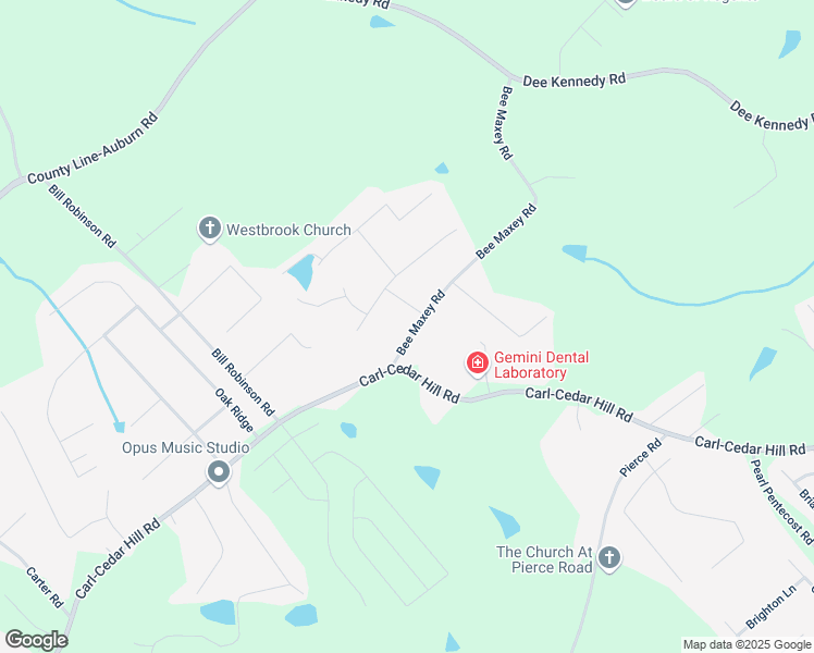 map of restaurants, bars, coffee shops, grocery stores, and more near 424 Bee Maxey Road in Winder