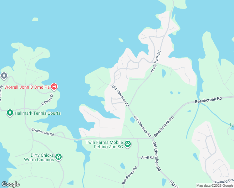 map of restaurants, bars, coffee shops, grocery stores, and more near 2215 Old Cherokee Road in Lexington