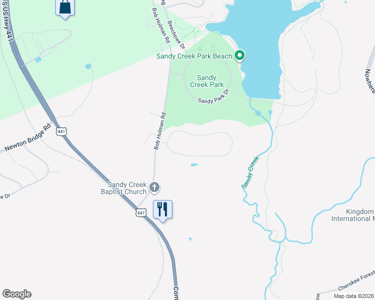 map of restaurants, bars, coffee shops, grocery stores, and more near 145 Rocky Dr in Athens