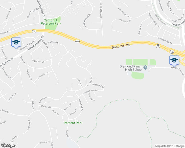 map of restaurants, bars, coffee shops, grocery stores, and more near 530 Armitos Place in Diamond Bar