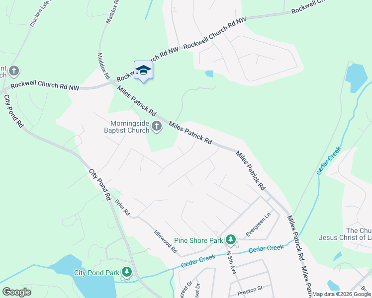 map of restaurants, bars, coffee shops, grocery stores, and more near 109 Ashwood Drive in Winder