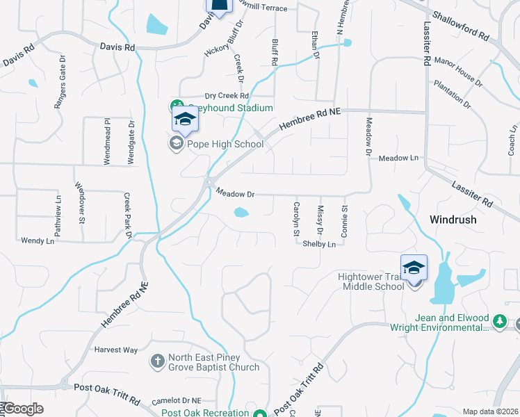 map of restaurants, bars, coffee shops, grocery stores, and more near 2940 Pond View Court in Marietta
