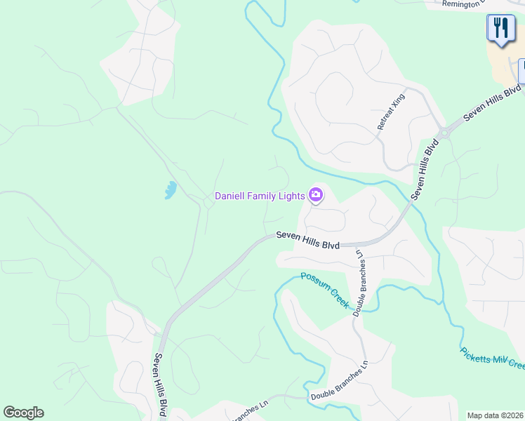 map of restaurants, bars, coffee shops, grocery stores, and more near 93 Treadstone Lane in Dallas