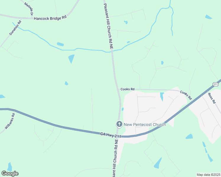map of restaurants, bars, coffee shops, grocery stores, and more near 488 Pleasant Hill Church Road Northeast in Winder