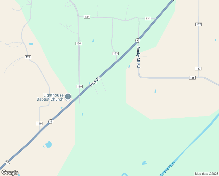 map of restaurants, bars, coffee shops, grocery stores, and more near 15 County Road 138 in Bruce