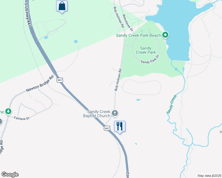 map of restaurants, bars, coffee shops, grocery stores, and more near 101-241 Bob Holman Rd in Athens