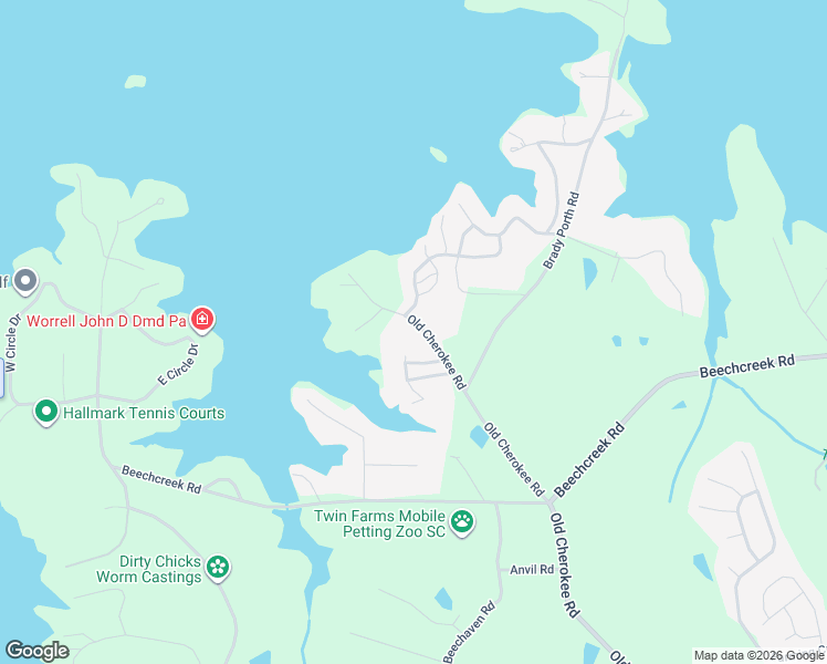 map of restaurants, bars, coffee shops, grocery stores, and more near 2215 Old Cherokee Road in Lexington