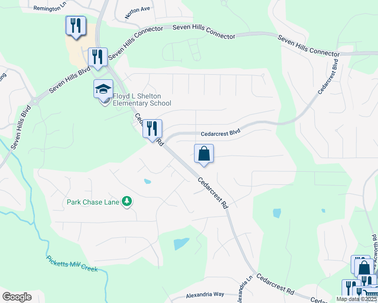 map of restaurants, bars, coffee shops, grocery stores, and more near 28 Branch Valley Lane in Dallas