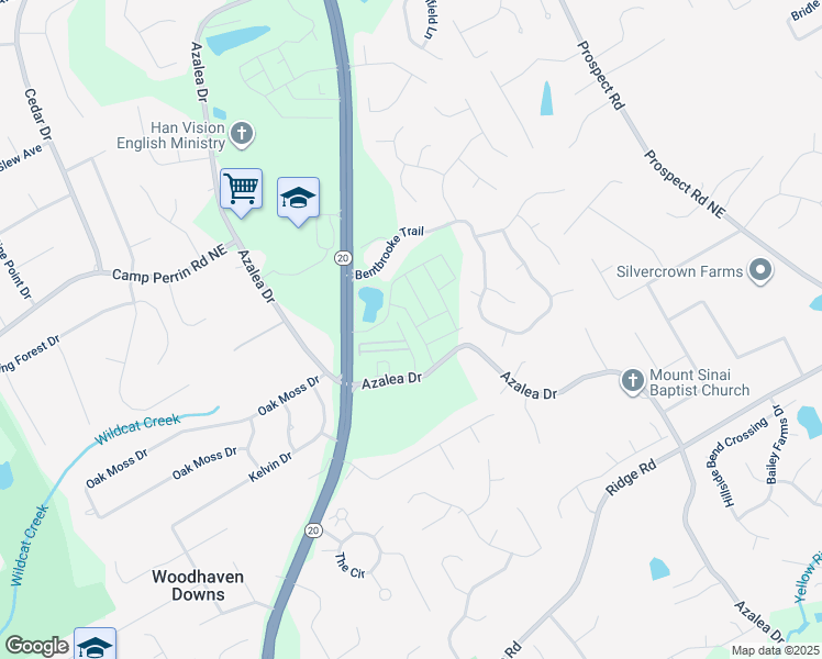map of restaurants, bars, coffee shops, grocery stores, and more near 2042 Underwood Drive in Lawrenceville