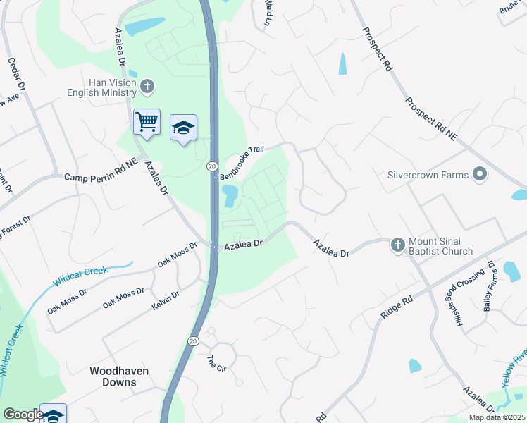 map of restaurants, bars, coffee shops, grocery stores, and more near 1101 Holland Rose Drive in Lawrenceville