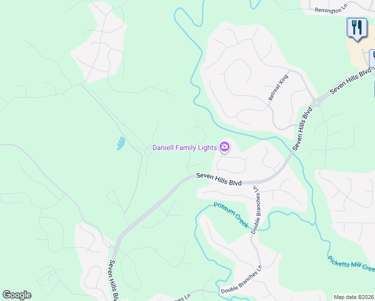 map of restaurants, bars, coffee shops, grocery stores, and more near 93 Treadstone Lane in Dallas
