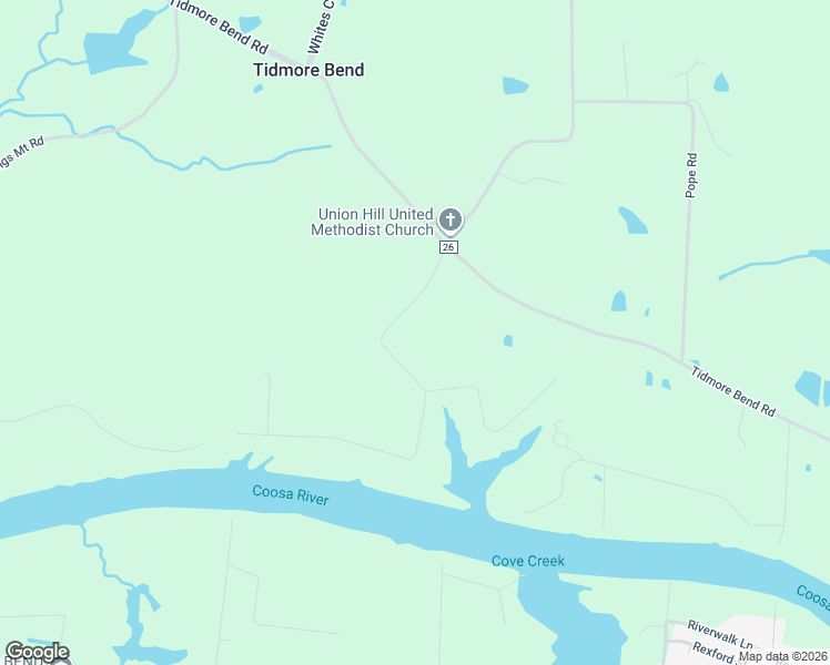 map of restaurants, bars, coffee shops, grocery stores, and more near 321 Aqua Vista Road in Gadsden