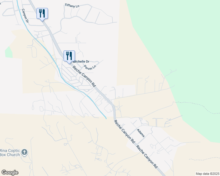 map of restaurants, bars, coffee shops, grocery stores, and more near 24444 Scotch Lane in Colton