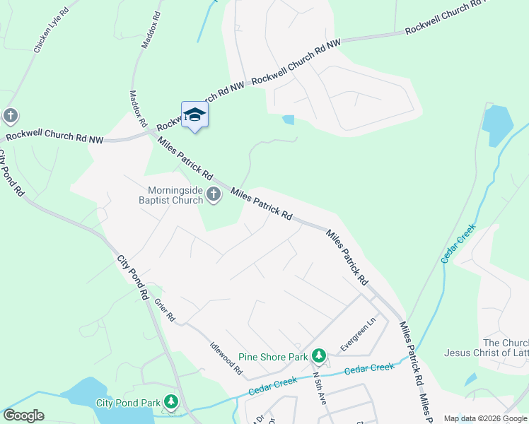 map of restaurants, bars, coffee shops, grocery stores, and more near 106 Ashwood Drive in Winder