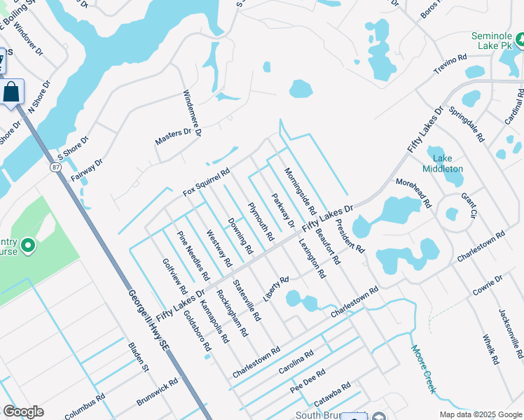 map of restaurants, bars, coffee shops, grocery stores, and more near 921 Plymouth Road in Southport