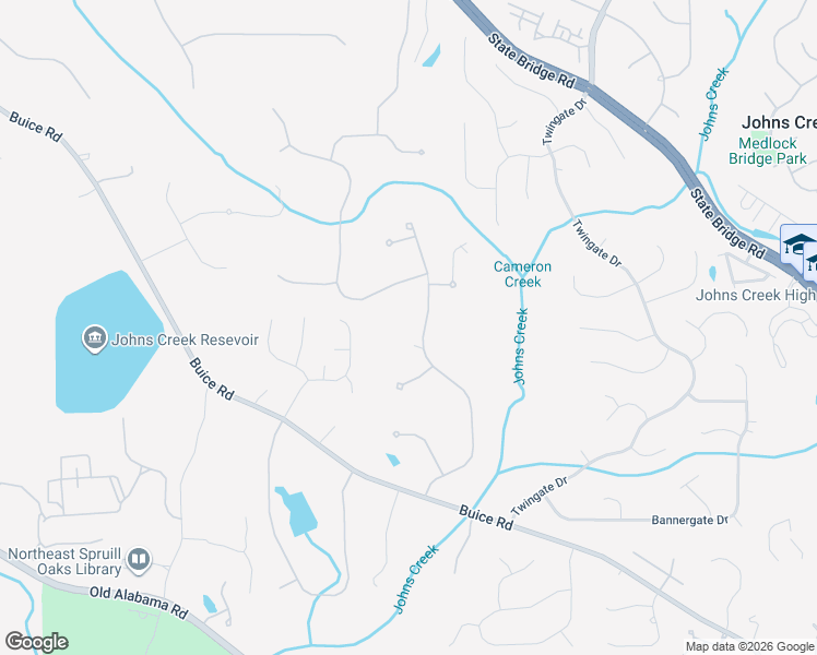 map of restaurants, bars, coffee shops, grocery stores, and more near 9910 Farmbrook Lane in Alpharetta